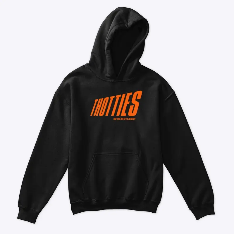 THOTTIES SHIRT (ORANGE LETTERING)