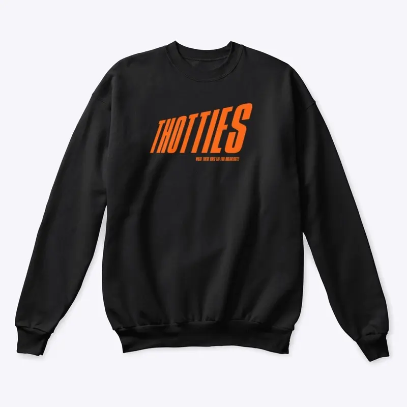 THOTTIES SHIRT (ORANGE LETTERING)