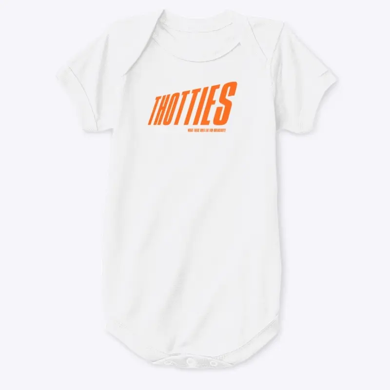 THOTTIES SHIRT (ORANGE LETTERING)